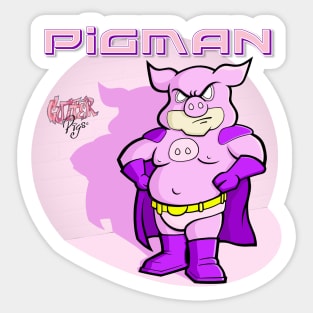 Gutter Pigs Pigman Sticker